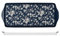 H&H Vassoio in Melamina Blu con Fiori Bianchi, 38x16,5cm