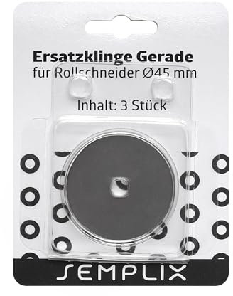Ersatzklingen für Rollschneider gerade Klinge 45mm 3er Set