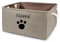 yky Personalisierte Aufbewahrungsbox für Hunde, faltbar, für Hundespielzeug, Haustierkorb, personalisierter Aufbewahrungskorb für Hundespielzeug, personalisierbar (Braun, kleine Pfote, S: 30 x 20 x 12