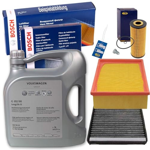 Filter Inspektionspaket + 0W30 Motoröl 1.9 TDI für Golf 4 Bora A3 8L