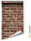 Oufdj-iPro Stein Tapete Ziegel Vinyl Tapete Selbstklebende Tapete Rote Ziegel Selbstklebende Tapete Wasserdichte Wanddekoration Rolle mit exquisiten Lesezeichen aus Holz, 44.5x400CM