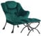 YOTATING Bequemer Sessel mit Fußhocker, Lazy Chair mit Ottomane, Freizeit-Akzentstuhl, Relax-Lounge mit Armlehnen & Seitentasche für Wohnzimmer, Schlafzimmer & Kleine Räume
