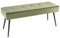 Riess Ambiente Design Sitzbank Boutique 100cm grün Samt Schwarze Metallbeine, Polsterbank in modernen Stil, Flurmöbel, Esszimmerbank