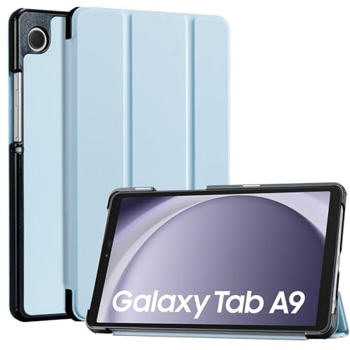 CoBak Funda para Samsung Galaxy Tab A9 2023 de 8,7 Pulgadas, Funda Protectora de Cuero PU Completamente Nueva con Triple Pliegue y Función de Soporte de Doble ángulo