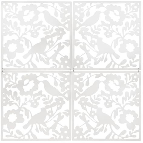12 Stück Hängender Raumteiler, 40x40cm DIY Raumteiler Bildschirm, Paravent Raumteiler Hängepaneel Raumteiler Trennwand Hängend,DIY Art Deco Raumteiler (Weiß)