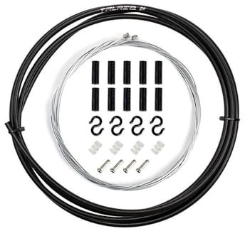 Brake Cable 2m/2.5m Wire for Bicycle Bike Shifters Derailleur Brake Cables Shift Cable 4mm/5mm MTB Road Bike Shifter Brake Cable Line Bike Brake Cables(Shift Black 4mm)