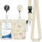Porte-Cartes Smiley Lanyard, Badge D'Identification, Porte-Cartes Lanyard, Cordon Détachable avec Pince Rétractable pour Porte-CléS, Carte de Visite, Carte de Porte, Carte D'Identité.