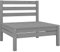 LIANGDONFC Balkon Sessel、Balcony furnitureGarten-Mittelsofa Grau Kiefer MassivholzIdeal für Terrassen, Gärten