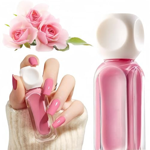 Pink Nail Polish,Light Pink Nail Varnish,Long Lasting & Chip Resistant Nail Polish,Bright Pink Nail Varnish,Strengthening Hot Pink Nail Varnish,Summer Coloured Pure Pink Quick Dry Nail Varnish