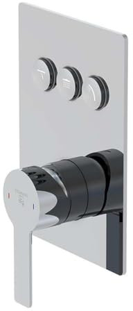 Steinberg Serie 390 Dusch-/Wannenarmatur, Einhebelmischer 3/4'', mit Pushtronic, 3 Verbraucher, 39022313, Farbe: Chrom