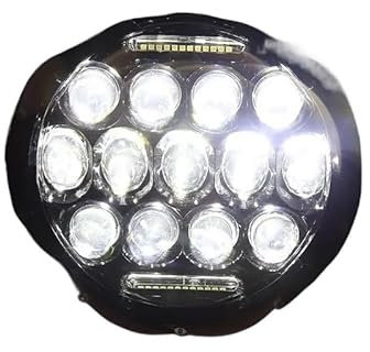 DXLZKCMRV Für Jeep Wrangler Lada 75 W Motorrad LED Scheinwerfer Scheinwerfer Wasserdicht Leuchtmittel Auto Lichter (Schwarz)