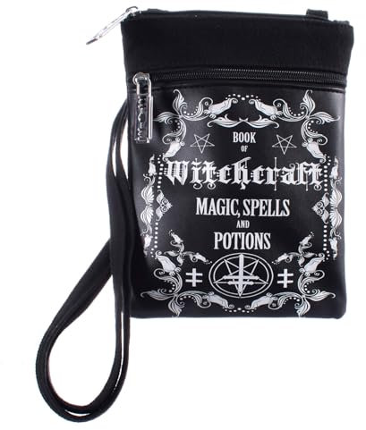 MIJOMA Cupcake Cult Schultertasche mit coolem Print Witchcraft Bag 23 x 17 x 3 cm schwarz