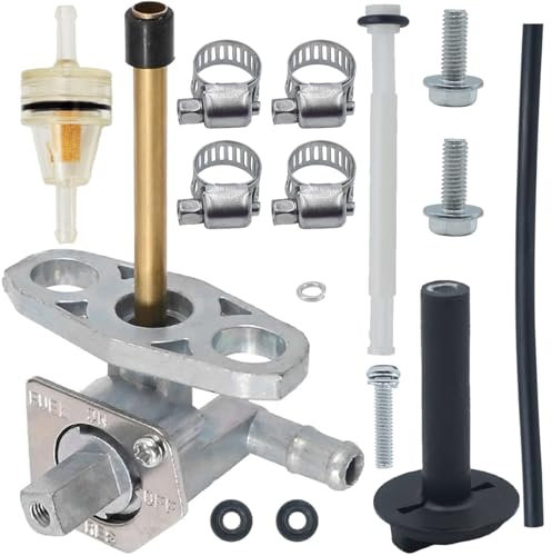 ZAMDOE 16950-HM8-003 Robinet à Essence avec Levier pour Honda Recon 250 TRX250 pour Rancher TRX350 TRX420 pour Foreman TRX450 pour Rubicon TRX500FA Interrupteur de Réservoir d'Essence Valve à Gaz