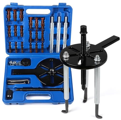 MIGUBIGU 21 in 1 Lagerabzieher Set, Innenlager Abzieher mit 6 Größen Abzieherkopf, Kugellager Abzieher mit Aufbewahrungsbox für Demontage Lagern in Automobilen, Maschinen, Haushaltsgeräten und Motoren