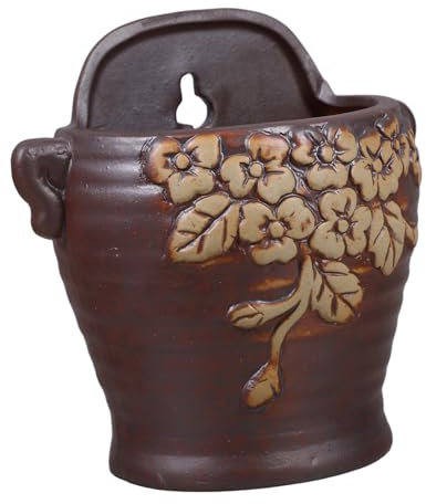 INOOMP Colgante De Cerámica Diseño Vintage para Suculentas Cactus Decoración Moderna