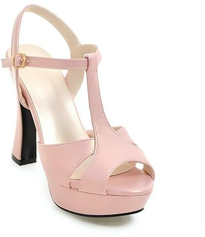 LISYIIZ SS918 Sandali Con Tacco Spool Basso Low Top Comodamente Solido Donne rosa - 35.5 EU