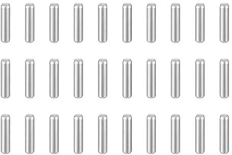 sourcing map 50 perni cilindrici M2,5 (2,5 mm) x 8 mm, in acciaio inossidabile 304, supporto per mensole, elementi di fissaggio per dispositivi in metallo, mobili in legno, installazione fai da te