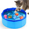 mtlsttbd Juguete de piscina para gatos con agua de peces, juguete portátil para gatos, juguetes interactivos para gatos de interior para un juego sin fin (mediano 11.81 x 4 pulgadas)