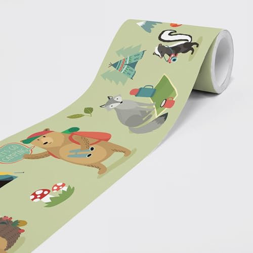 Self-Adhesive Border - Wallpaper Border Wall Border - Decorative Wall Sticker for Walls, Furniture, Ceilings, Wallpaper, Doors - Animals in Nature - 5 m x 15 cm