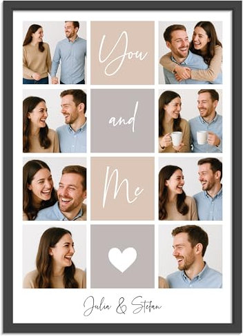 OWLBOOK® Personalisierte Foto Geschenke selbst gestalten | Fotogeschenke Partner Liebes Geschenke | Geschenke mit Foto für Ihn Sie zum Jahrestag Hochzeitstag Valentinstag | You and Me | Papier