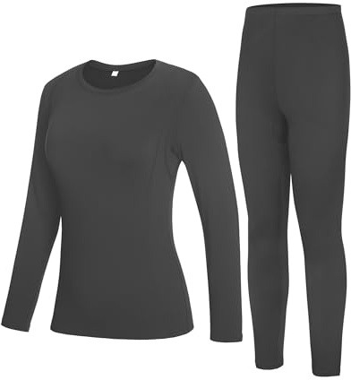 WISMBOX Thermounterwäsche Damen Set Skiunterwäsche Winter Innenfleece