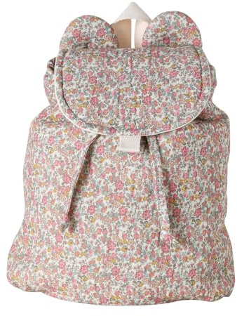 VERTBAUDET Kindergarten-Rucksack aus Baumwollgaze mit Ohren, mehrfarbig, Mittel, Klassisch