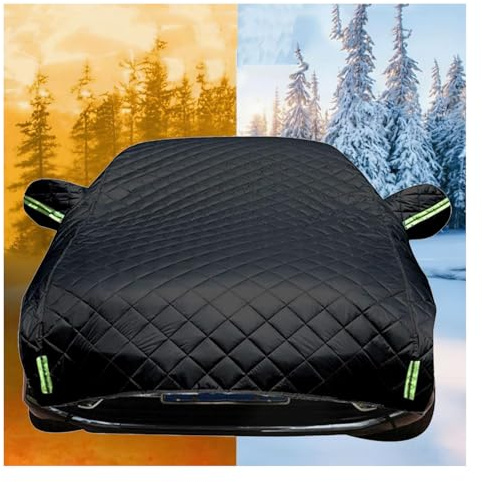Hagelschutzplane Auto für VW Polo 1975-2023,Hagelschutz Auto Halbautoabdeckung,Autogarage Abdeckung Wasserdicht Winter,Atmungsaktiv Autoabdeckung(Black) zvg43r