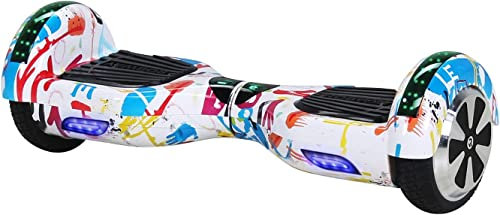 Robway W1 Hoverboard | 𝐃𝐀𝐒 𝐎𝐑𝐈𝐆𝐈𝐍𝐀𝐋 ® Hoverboards für Kinder Jugendliche & Erwachsene - APP Steuerung - 𝟮 x 𝟯𝟓𝟬 Watt Motoren - Self-Balance Funktion - Bluetooth (Bunt Weiß)