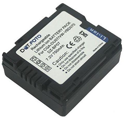 Dot.Foto CGR-DU06, CGA-DU07 Premium 7.2v / 750mAh Rechargeable Battery for Panasonic SDR-H18, SDR-H20, SDR-H21, SDR-H200, SDR-H250, SDR-H280 | VDR-D220, VDR-M53