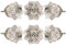 Perilla Home Set of 6 Crystal Glass Cabinet Knobs Clear Drawer Pull Kitchen Cupboard Glass Door Dresser Wardrobe Pull for Home Office Bathroom (Clear)