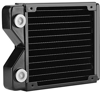 Diyeeni Kühlkörper Edelstahl Außenblech + Kupfer Innenwanne aus Kupfer G1 / 4-Kupfer Wasserkühler Wärmetauscher Wasserkühlung Computer Kühlkörper, Universal PC Wasserkühlsystem(120)