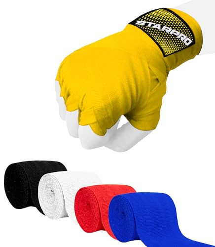 Starpro Boxbandagen Elastische Boxbandagen mit Daumenschlaufe - 2,55m, 3,5m und 4,5m - Für MMA, Kickboxen, Boxen Sport und Kampfsport - Herren, Frauen & Kinder - Langlebige Handgelenk Bandagen