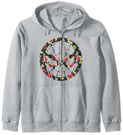 Marvel Spider-Man Rose Print Felpa con Cappuccio