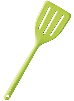 MASTRAD – 1 Spatule de Cuisine - Ustensile de Cuisine – Spatule Unibloc Tout en Silicone – Souple - Résistante à la Chaleur – Spatule de cuisine Antiadhésive – 30 x 8,5 cm - Vert