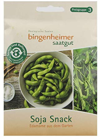 Bingenheimer Saatgut Soja Snack Edamame aus dem Garten bio für ca. 50 Pflanzen