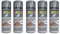 HitlineUK 5 x COLOUR-IT PRIMER GREY MATT SPRAY PAINT PLASTIC METAL WOOD 250ML