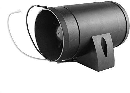 MoreChioce Exhaust Inline Fan, 12V 3 Inch ABS Quiet Low Noise Black Axial Ventilation Extractor Fan For Boat Marine RV Yacht Kitchen