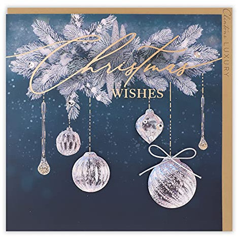 Clintons: Weihnachtskarte zum Aufhängen, Weihnachtskugeln