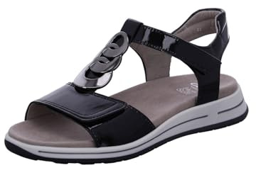 ARA Osaka, Sandali con Zeppa Donna, Nero, 36 EU