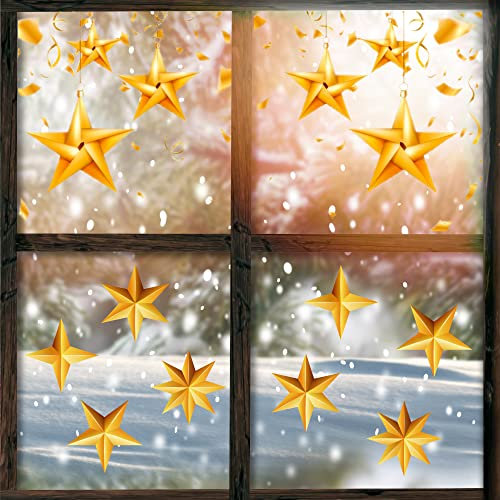 Glitzkind Fensterbilder Weihnachten | Weihnachtsdeko Fenster-Sticker Fenster-Deko zu Weihnachten für Kinder Weihnachts-Deko | Dekoration fürs Kinderzimmer Draußen | Winterdeko Fensterdeko