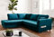 Lisa Design Anna – Ecksofa mit Schlaffunktion – 5-Sitzer – moderner Stil – Links Entenblau