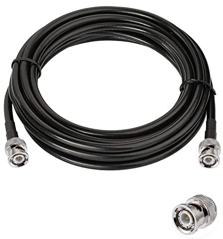 Vecys BNC Maschio a BNC Maschio Cavo 50ohm BNC Maschio a Maschio RG58 RF Coassiale Cavo Jumper Pigtail 16.4ft/5m per Antenne RF Ham Radio Palmare