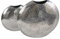 Elegantes Vasen 2er Set Oriental 44cm Silber Hammerschlag Design Vase Dekovasen Wohnaccessoire Dekoration