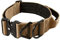 Tacticollar - 5,1 cm Taktisches Hundehalsband mit Griff für mittelgroße und große Hunde, Mil Spec Nylonhalsband, Schnellverschluss-Metallschnalle, Neopren gepolsterte Innenseite (Medium, Coyote Brown)