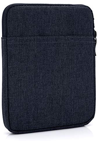MyGadget Nylon Sleeve Hülle für Tablet bis 6,8 Zoll [ 18 x 13,5 cm ] - Schutzhülle Tasche z.B. Kindle Paperwhite | Tolino Vision 1-4 | Shine 1-3 - Dunkel Blau