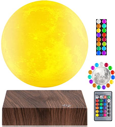 VGAzer Schwebende Mondlampe, Geschenk, LED-Tischlampe, magnetisches schwebendes und drehendes Nachtlicht