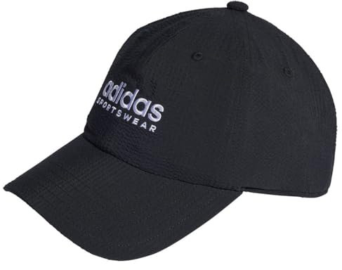 Adidas Seersucker Dad Cap Verschluss, Black/White, S