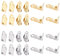 UNICRAFTALE 60 Uds 2 Colores Accesorios para Pendientes con Clip Bandeja Dorada Redonda Plana Aros para la Oreja No Perforados Convertidores de Pendientes para la Fabricación de Pendientes