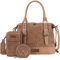 Wrangler Arzttaschen-Set für Damen, Top-Griff, Umhängetasche mit Handy-Handtaschen und Münzbörse, 3-teilig, Auffälliges Khaki, Einheitsgröße