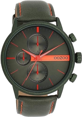 Oozoo Timepieces Herren Uhr | Armbanduhr Herren mit Lederarmband | Hochwertige Uhr für Männer | Edle Analog Herrenuhr in rund | C11227